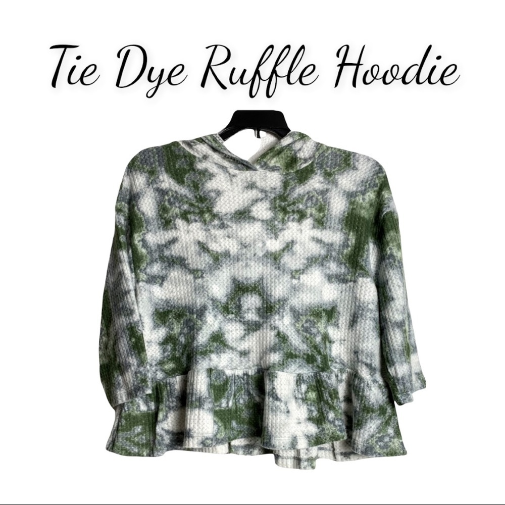 NWT Poof New ❤️ York Tie Dye Ruffle Hoodie